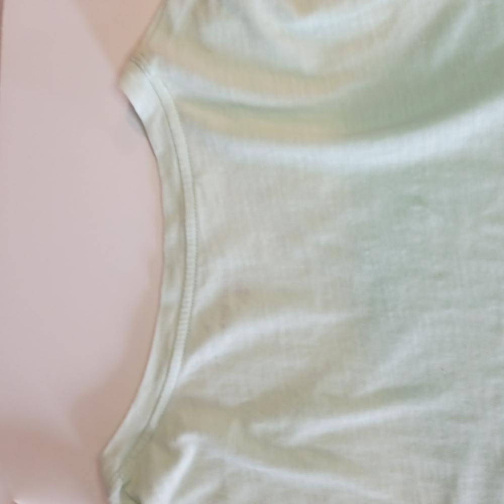 New Eileen Fisher v neck xs short sleeve mint color soft organic cotton soft - Picture 5 of 5
